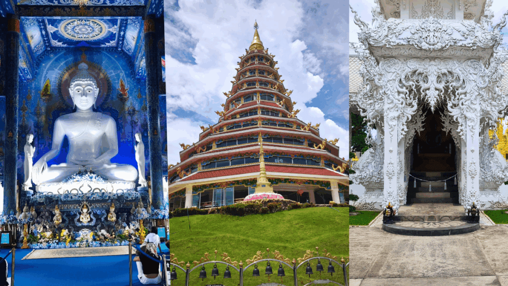 วัดห้วยปลากั้ง วัดร่องเสือเต้น วัดร่องขุ่น